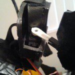 Servo horns attached to mask