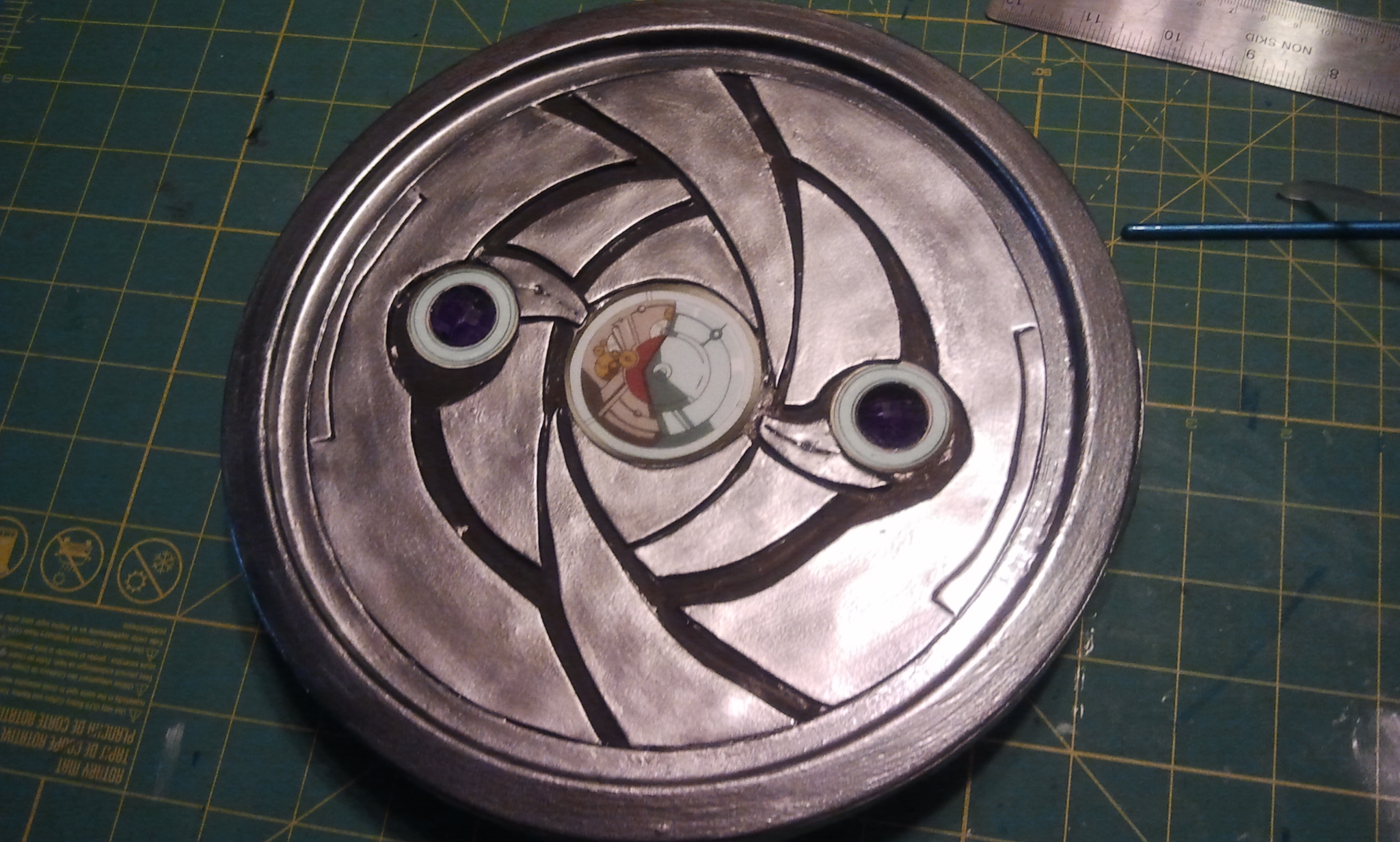 Painted time shield